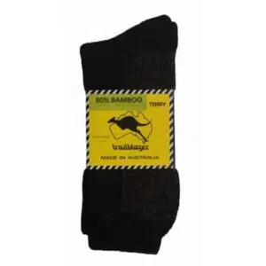 Bamboo Terry Socks Black