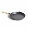 Cast Iron Fry Pan with Wooden Handle